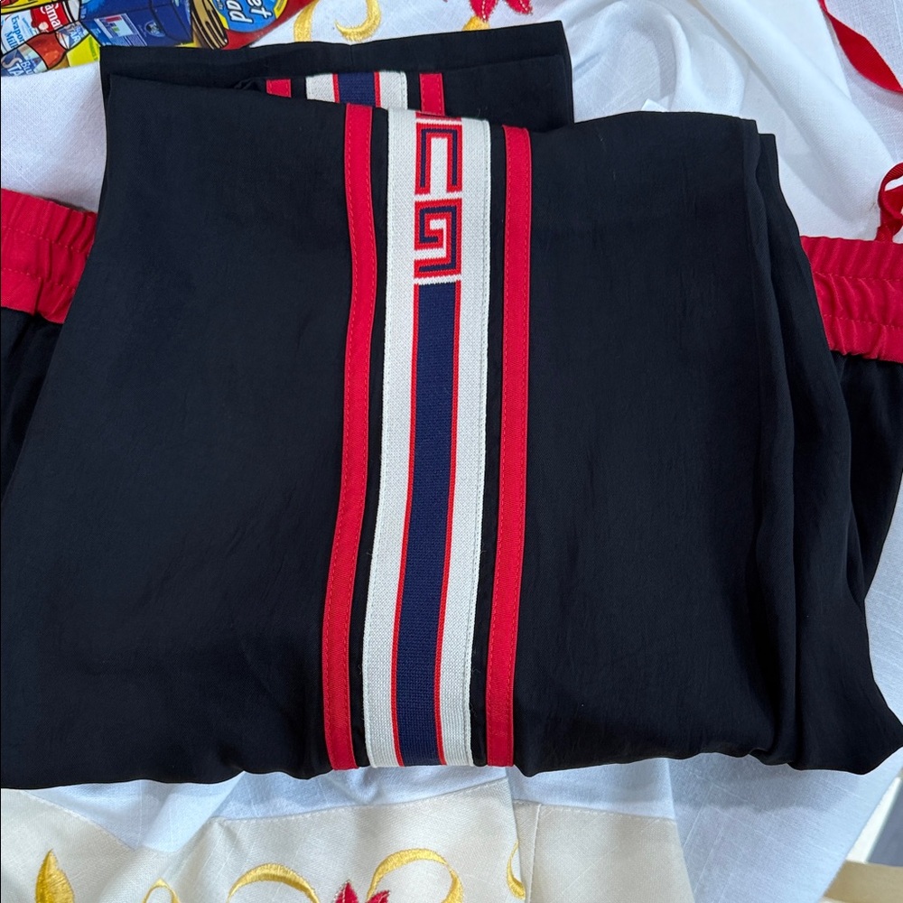 Gucci Black Trousers with Red and White Accents - Picture 5 of 5